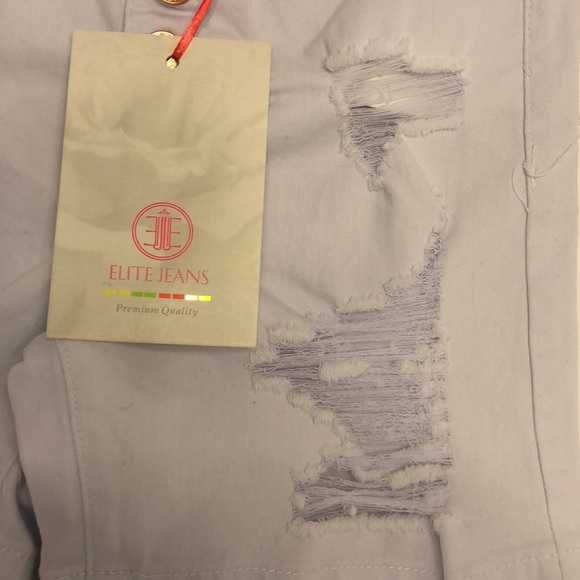 Elite Jeans NWT HiRise ButtonFly Distressed J5/6 - Picture 7 of 13